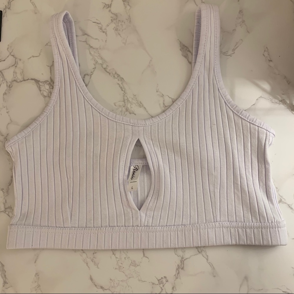 NWT Cut Out Bralette Bra Top SZ L